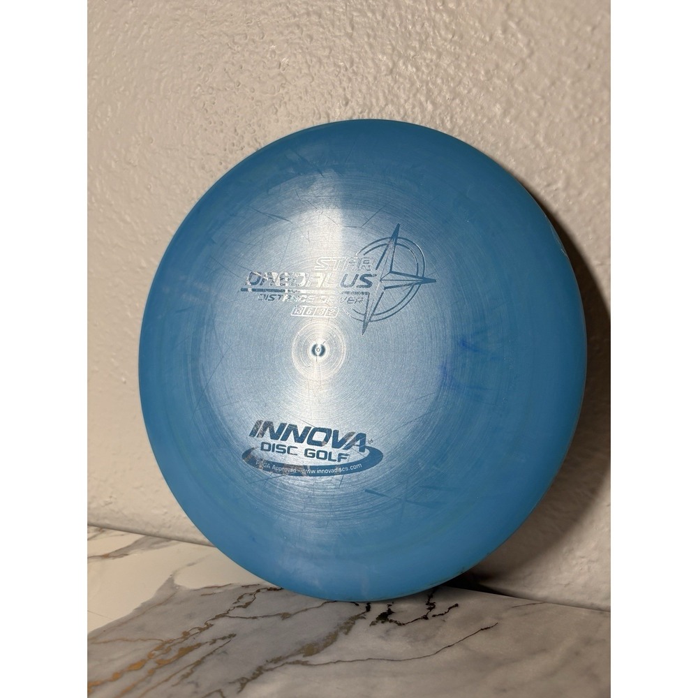 Innova Star Daedalus 174.5g Blue Disc Golf Distance Driver 13/6/-3/2 Inked